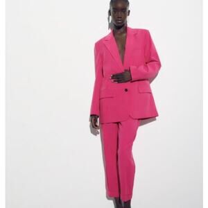 Zara Vibrant Pink Suit Jacket